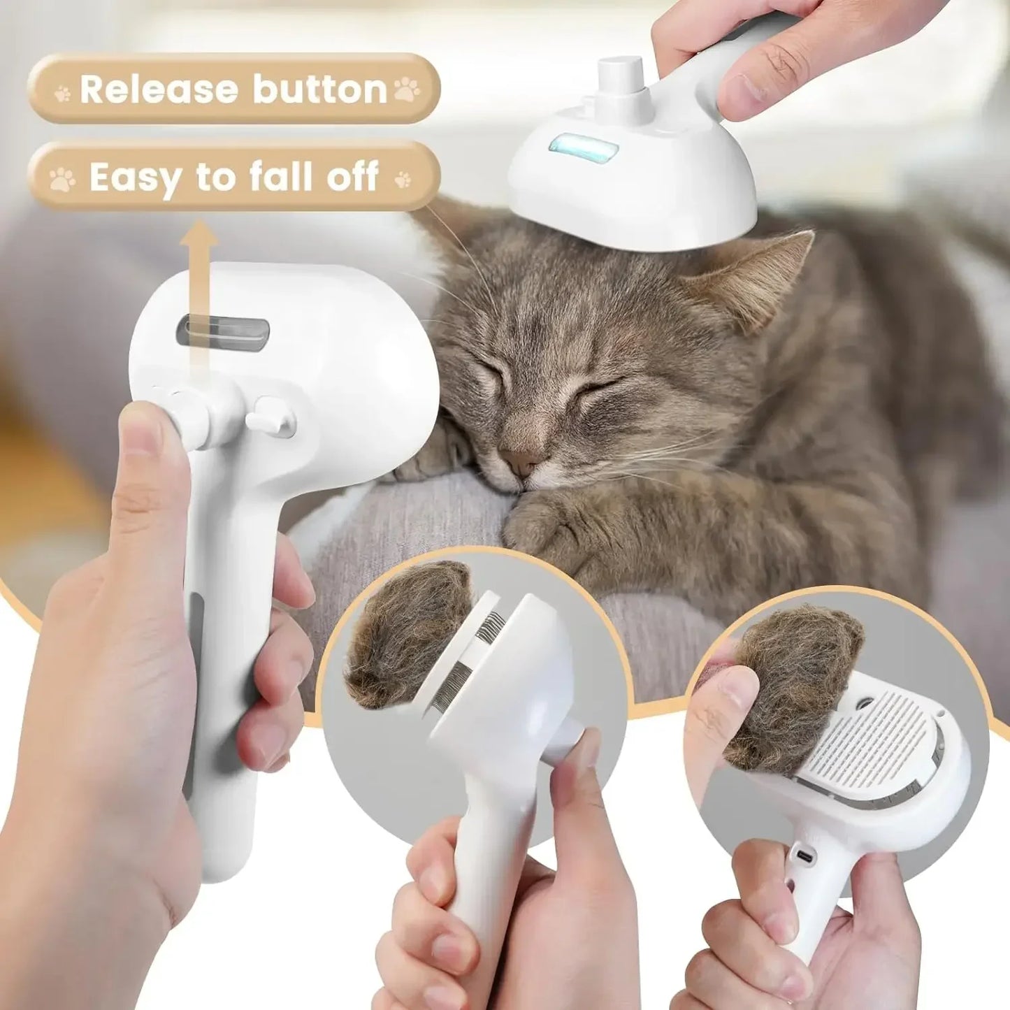 Pet Steam Grooming Comb